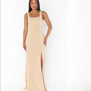 Show Me Your MuMu Beige Sleeveless Maxi Dress